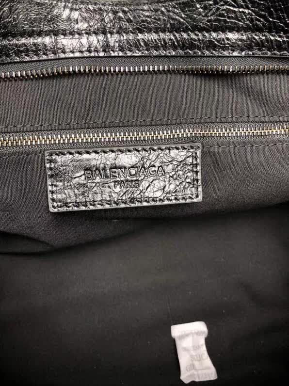 BALENCIAG巴黎世家 歐洲水貨 Balenciaga city小黑釘 限量 原廠爆裂紋羊皮黑白塗鴉  BL1057